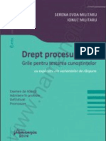 DREPT PROCESUAL CIVIL. GRILE PENTRU TESTAREA CUNOSTINTELOR – Cu explicatii ale variantelor de raspuns. Examen de licenta, admitere in profesie, definitivat, promovare (EXTRAS GRATUIT - COPYRIGHT EDITURA HAMANGIU)