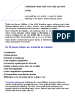 Habitos Bons Para o Trabalho