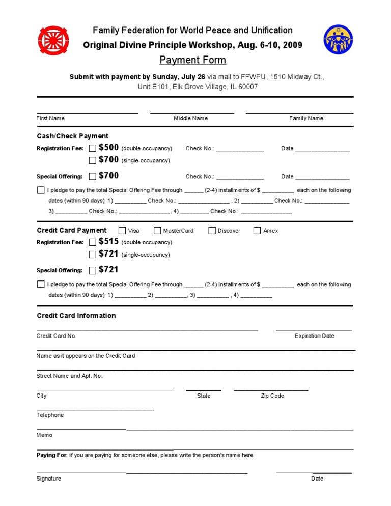 02LasVegasPaymentForm - Rev. 1 | PDF | Credit Card | Visa Inc.