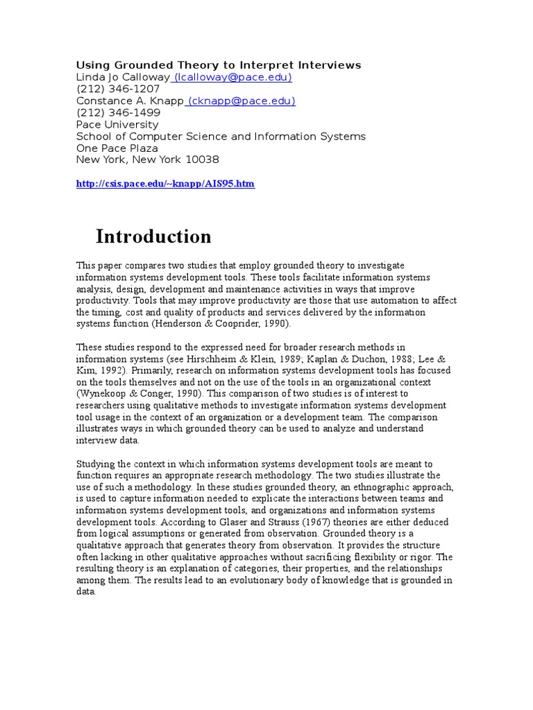 Using Grounded Theory To Interpret Interviews | PDF | Qualitative ...