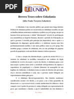 Breves Teses Sobre Cidadania