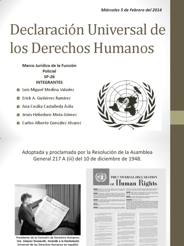 Declaración Universal de los Derechos Humanos.pptx Libertad Derechos