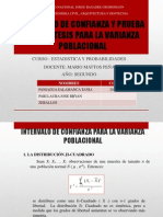 Intervalo de Confianza y Prueba de Hipotesis para