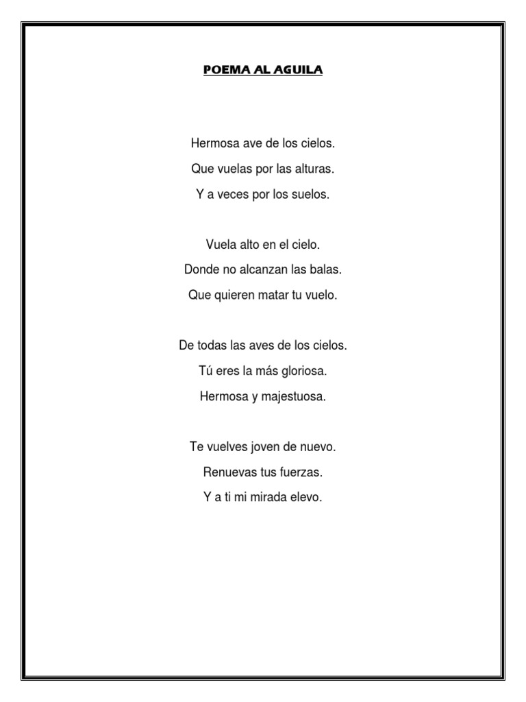 Poema Al Aguila | PDF