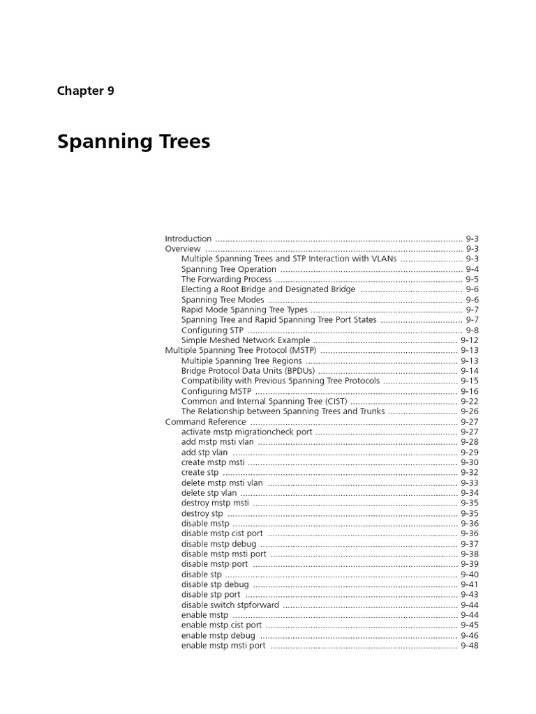 Spanning Trees and STP Configuration Guide | PDF | Internet ...
