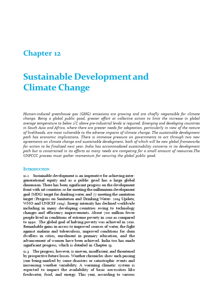 Climate Change and Sustainable Development | PDF | Millennium ...