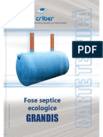 Carte Tehnica Fosa Septica GRANDIS PDF