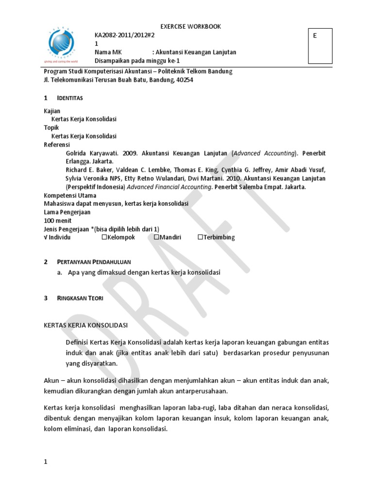 Kajian 2 Kertas Kerja Konsolidasi