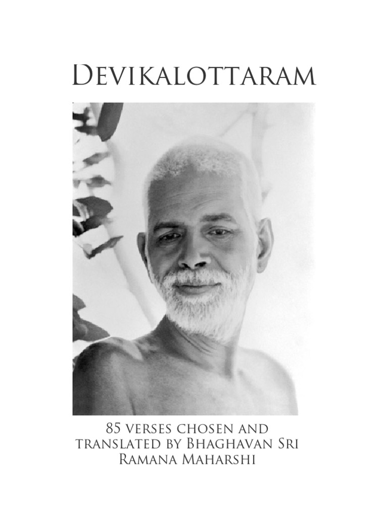 Devikalottaram Sri Ramana Translation | PDF | Moksha | Devi