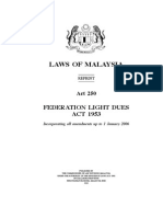 (Malaysia) Federation Light Dues Act 1953 (Act 250)