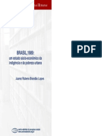 Brasil 1989- Um Estudo Sócio-econômico Da Indigência e Da Pobreza