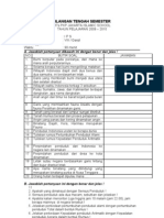 Soal Midtest Semester Ganjil 09-10 Mts PKP Jis Ips 8 9 Soimun