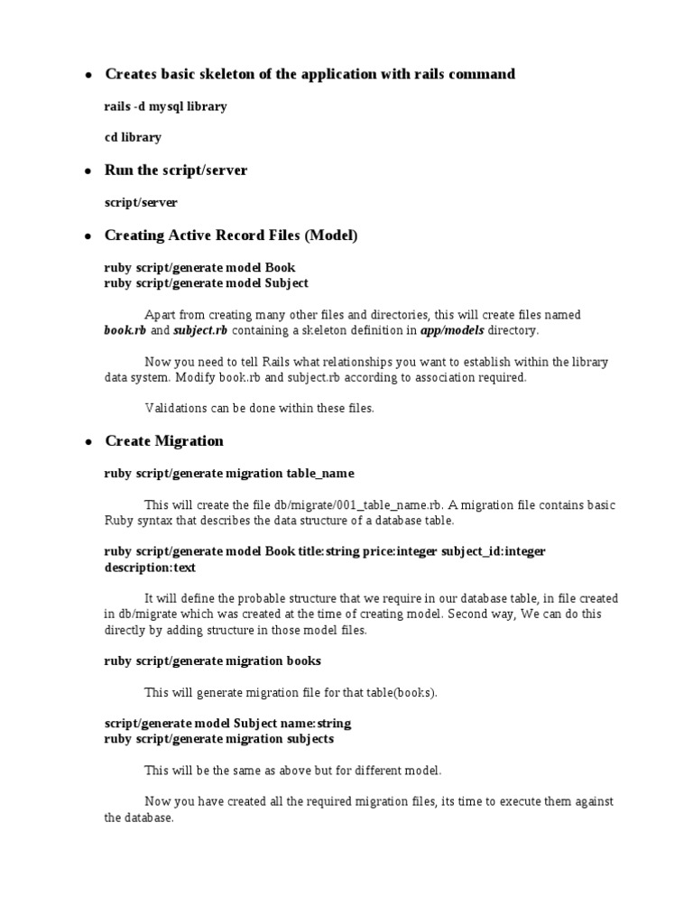 Basic Database | PDF | Ruby (Programming Language) | Databases