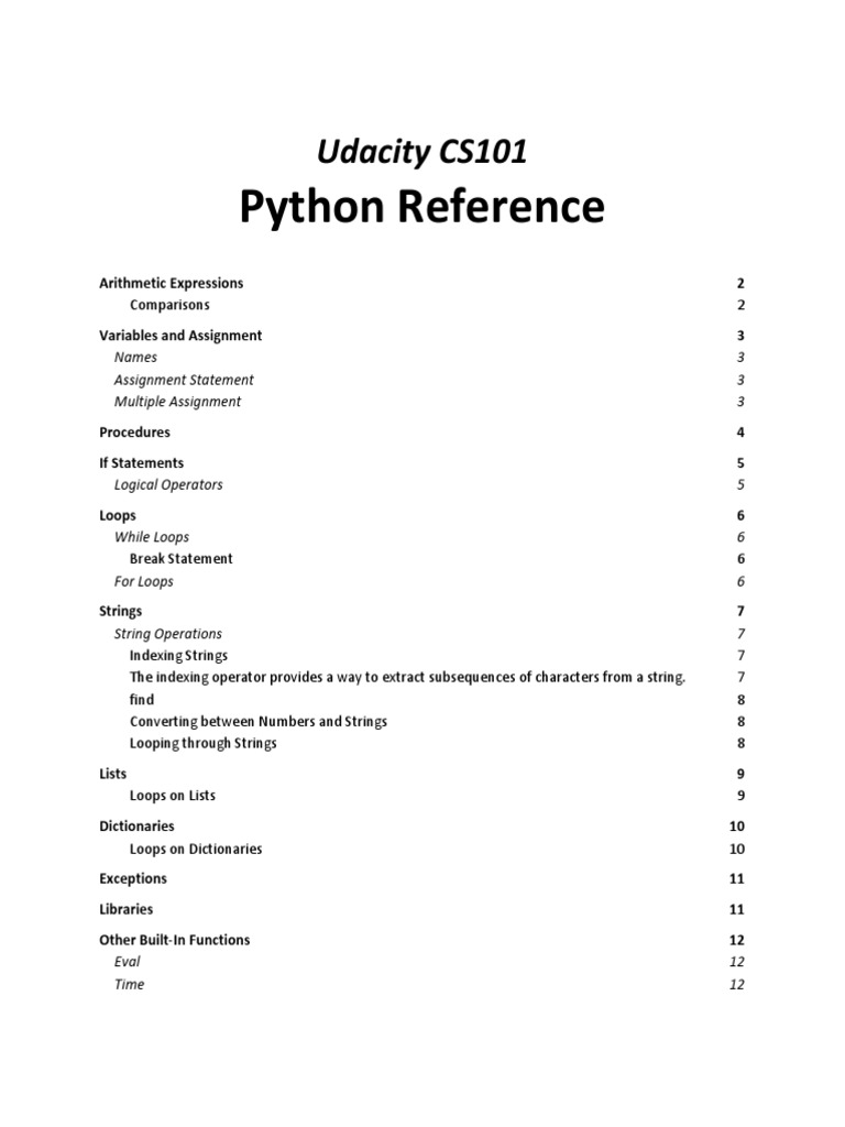 Python Reference Final | PDF | Computer Engineering | Software Engineering