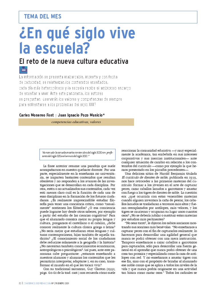 Retos de la educación en el siglo XXI | PDF | Aprendizaje | Conocimiento