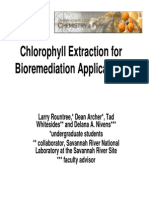 Chlorophyll Extraction for Bioremediation Applications