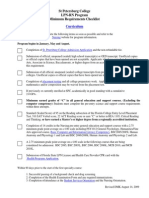 ST Petersburg College LPN-RN Program Minimum Requirements Checklist