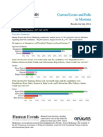 Human Events Gravis Marketing Montana Poll Results (July 2014)