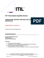 Itil Intermediate Capability Stream:: Operational Support and Analysis (Osa) Certificate