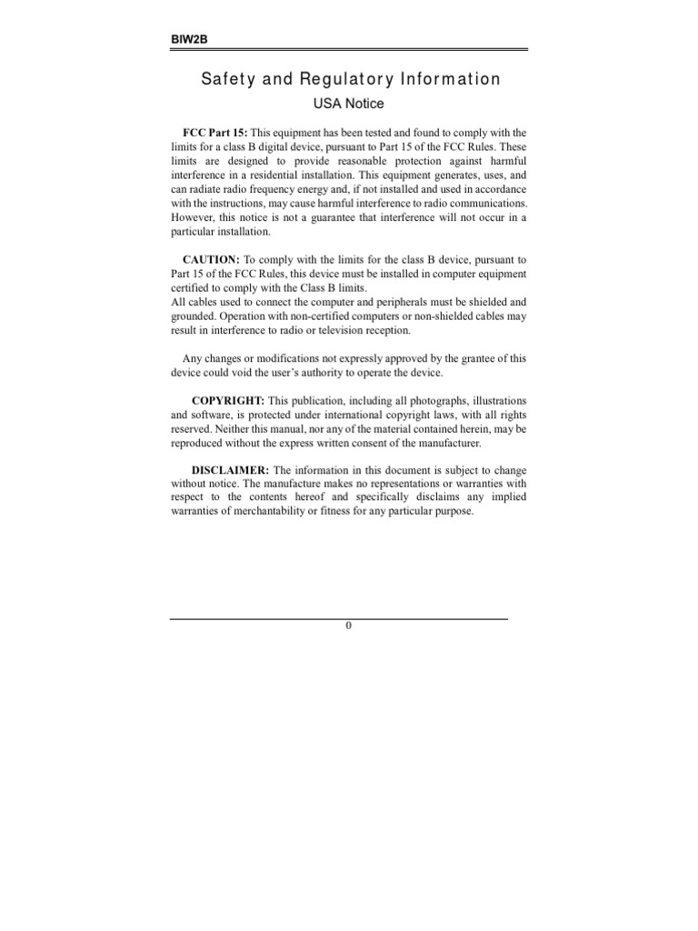 Safety and Regulatory Information | PDF | Bios | Floppy Disk