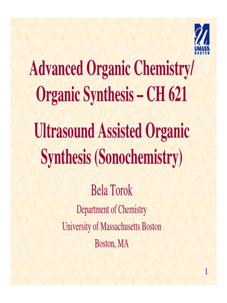 Ultrasound in Organic Synthesis | PDF | Ultrasound | Physical Phenomena