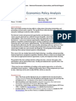 Econ 101 - Economics Policy Analysis