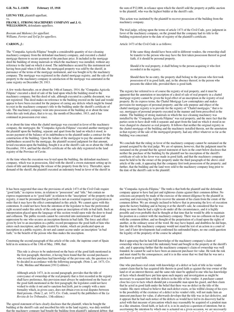 Property Cases 415-416 | PDF | Mortgage Law | Real Property
