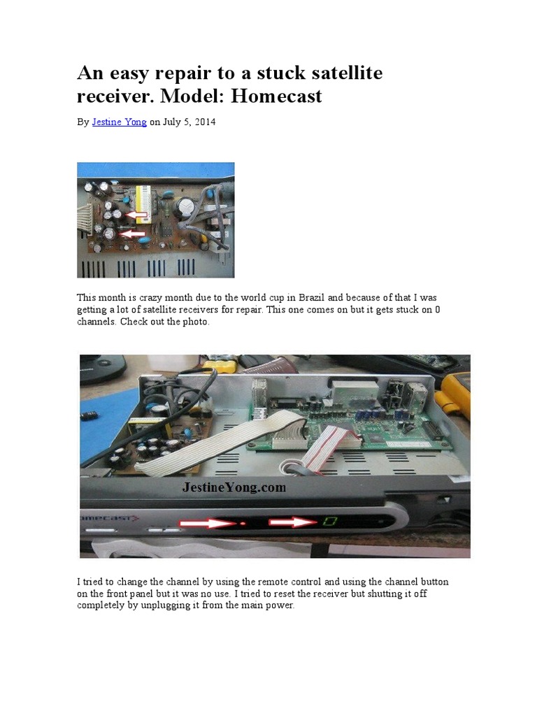 Quick Fix for Stuck Satellite Receiver | PDF | Electrical Engineering ...