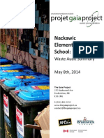 Nackawic Elementary School - Waste Audit Summary From May 8th, 2014