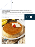 Receta Flan de Plátano