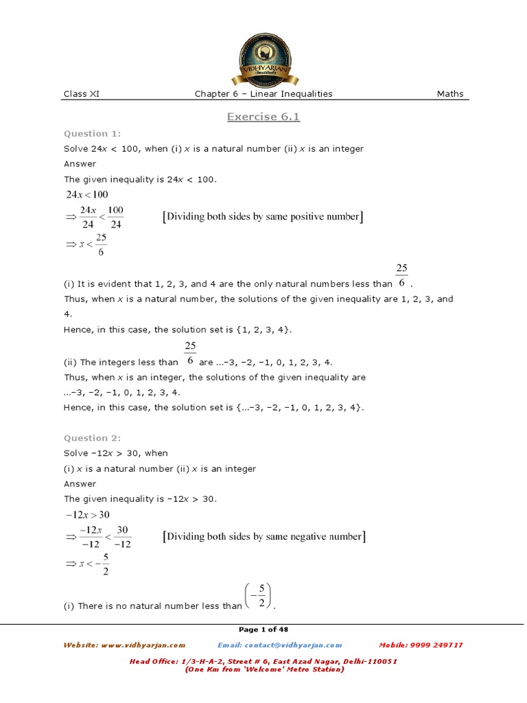 Chapter 6 Linear Inequalities Download Free Pdf Plane Geometry