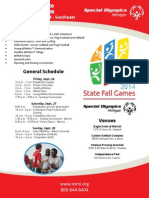 2014 Special Olympics Michigan Fall Games Fact Sheet