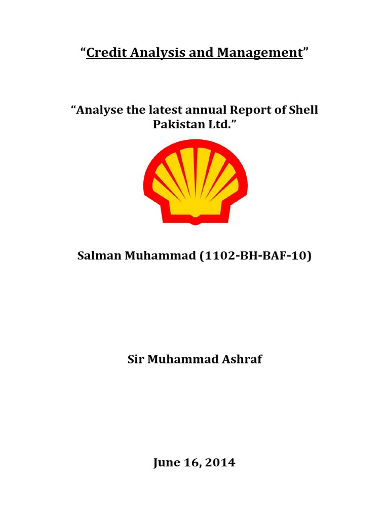 Financial Analysis Shell Pakistan PDF Dividend Debt