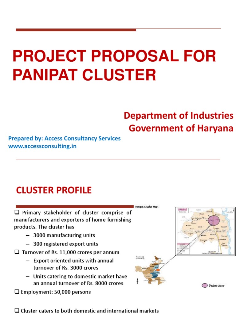 Panipat Carpet Cluster Development Proposal | PDF | Carpet | Exports