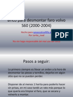 Brico Para Desmontar Faro Volvo S60 (2000-2004