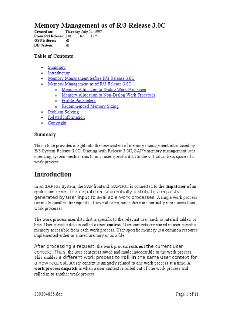 Memory Management As of R 3.0C | PDF | Electronic Engineering | Computing