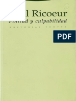 Paul Ricoeur - Finitud y Culpabilidad - Edtrotta, 2004