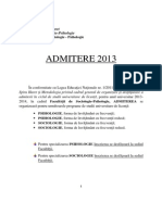 Admitere 2013