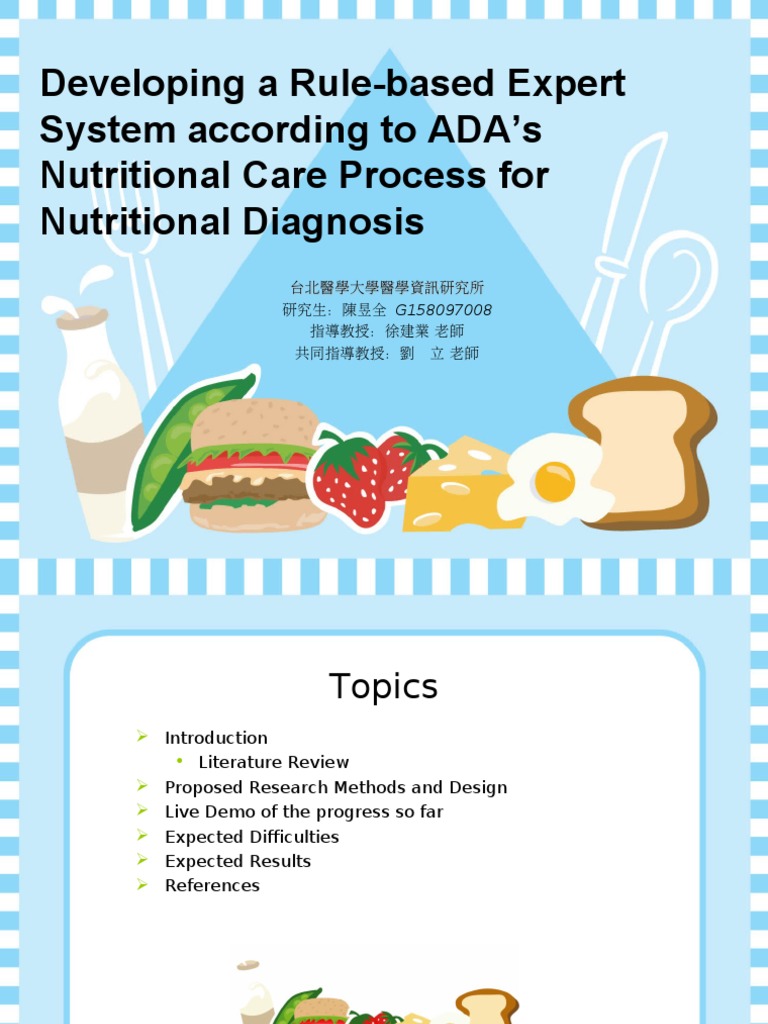 Nutritional Diagnosis Presentation Entity Framework Expert