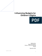 Influencing Budgets For Children's Rights