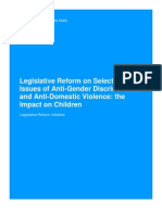 Legislative Reform On Selected Issues of Anti-Gender Discrimination and Anti-Domestic Violence - The Impact On Children