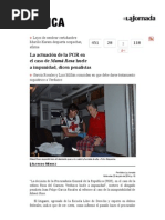 La Jornada- La Actuación de La PGR en El Caso de Mamá Rosa Huele a Impunidad, Dicen Penalistas