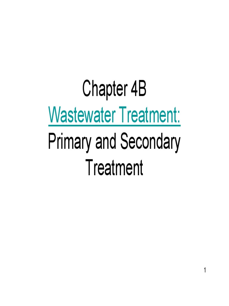 Chapter 4b - Wastewater Treatment 2 | PDF | Sewage Treatment ...