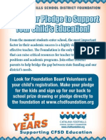 Make Your Pledge To Support Your Child's Education!
