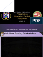 Anderlecht Youth System Presentation