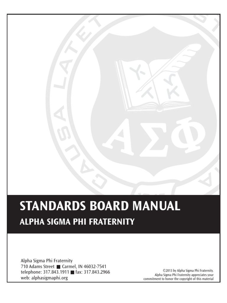 Standards Board Manual - 2012 | PDF | Fraternities And Sororities | Witness