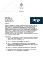 2012-06-04 Andrew Cuomo Response NYTimes CSNY Casino Gambling Donations Coordination - Moreland Commission - Committee to Save New York