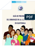Guia de Prevención Del Embarazo en La Adolecencia en Guatemala