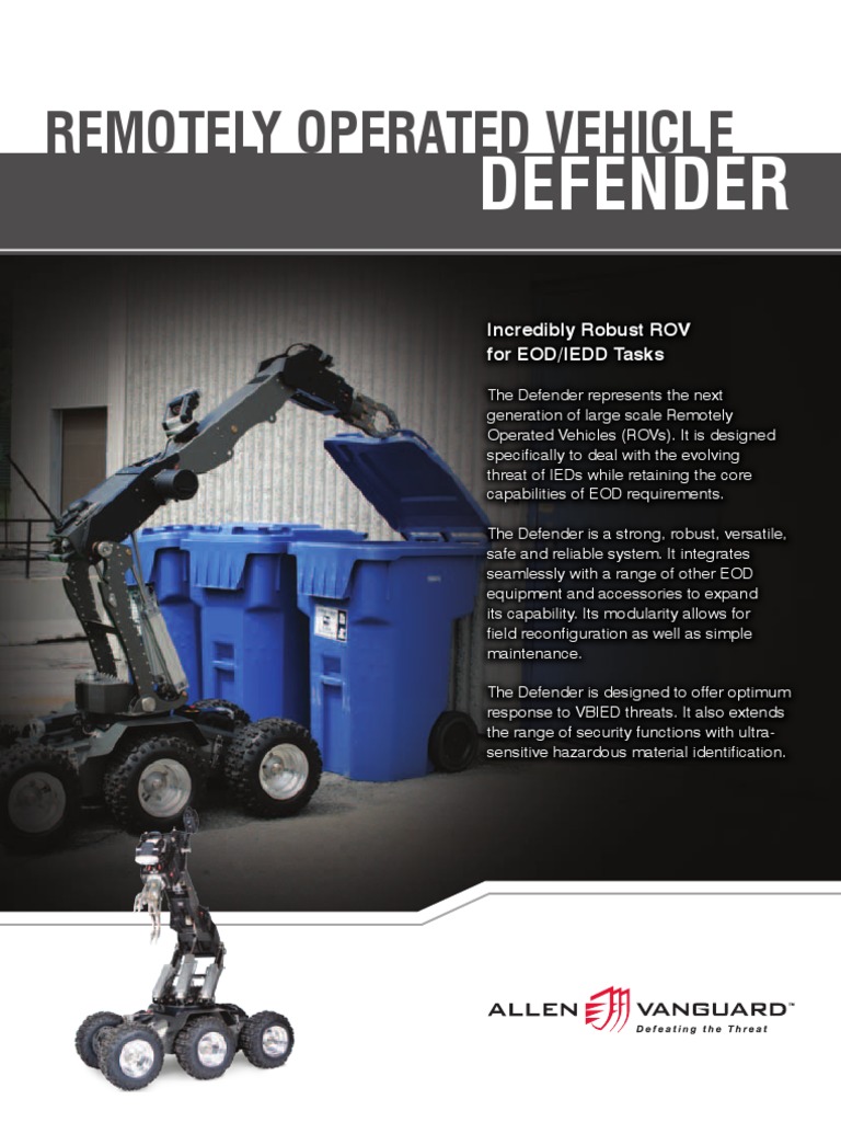 Defender ROV 19OCT10 | PDF | Bomb Disposal | Security