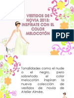 Vestidos de Novia 2013 Inspirate Con El Color Melocoton